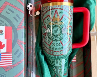 Personalized  StanleyxAdidas Tumbler Gift Mexico Stainless Steel Insulated Cup 40oz Travel Mug with Handle