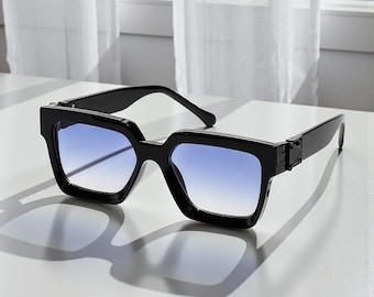 Retro Punk Trendy Mens Sunglasses - UV Protection Square Travel Eyewear Gift