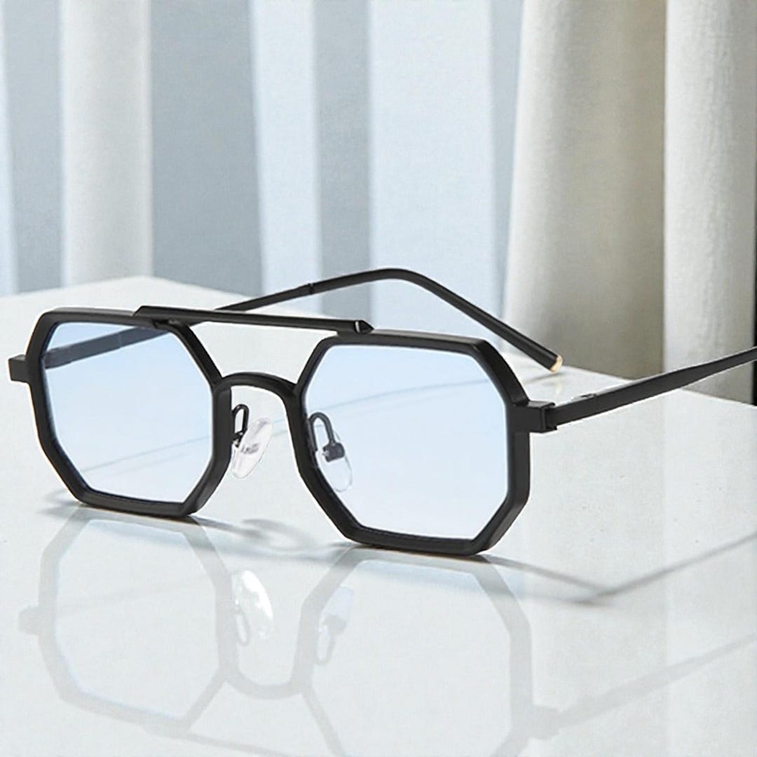 Y2K Polygon Sunglasses – Gradient UV400 Lens, Metal Frame  display picture 2
