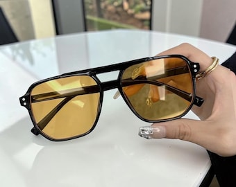 Punk Square Frame UV Protection Eyewear - Retro Black Unisex Sunglasses