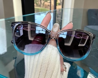 Trendy Cat Eye Frame Retro Punk Womens Sunglasses - Vintage Mirror Beach Summer Vacation Shades