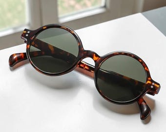 Vintage Round Women Men Summer Sun Shades - Retro Rivet Frame Sunglasses
