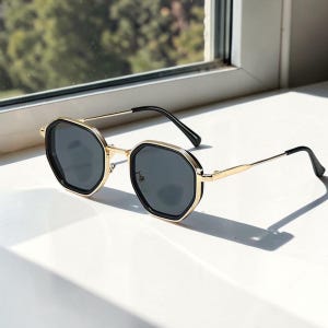 Octagon Sunglasses Black - Etsy display picture 2