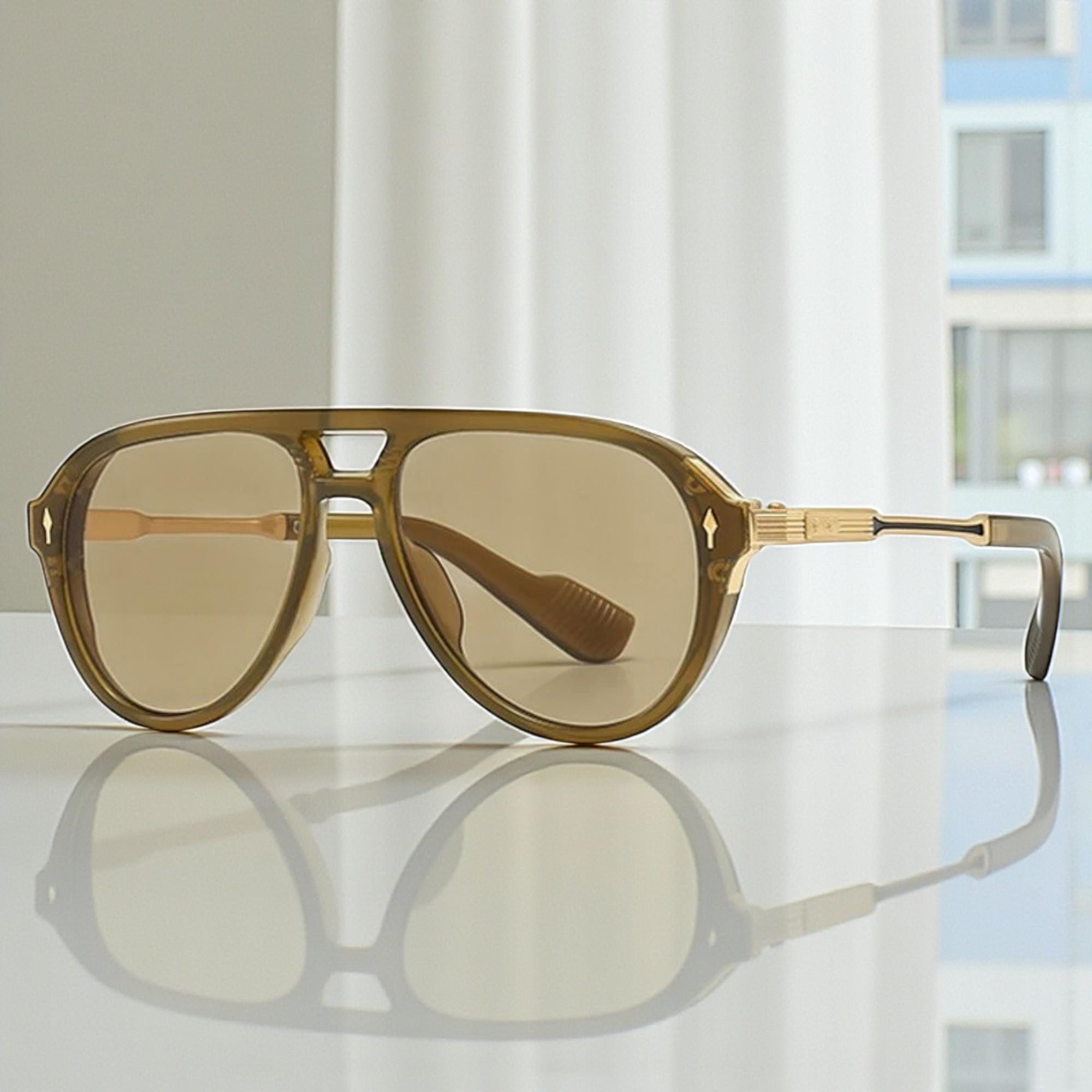 Retro Double Bridges Pilot Unisex Sunglasses – UV400 Aviator 