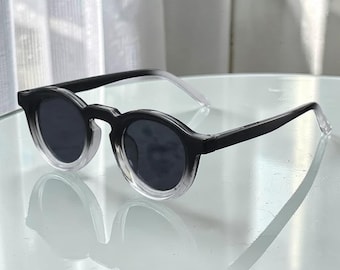 Retro Punk Round Frame Men Women Sunglasses - Beach Round UV Resistant Shades