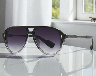Retro Double Bridges Pilot Unisex Sunglasses – UV400 Aviator Shades Gift