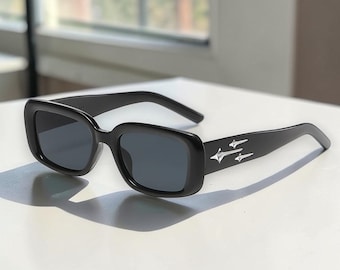 Retro Y2k Small Square Frame Men Women Summer Sun Shades