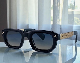 Polarized Men Square UV400 Shades – Vintage Rectangle Driving Sunglasses