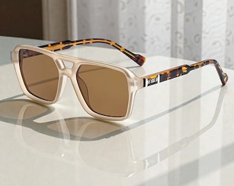 Retro Punk Y2k Square Unisex Sunglasses – Double Bridge Festival Shades