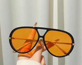 Oversized Vintage Unisex Women Punk Sunglasses –  Travel Outdoor Eyewear Gift For Her