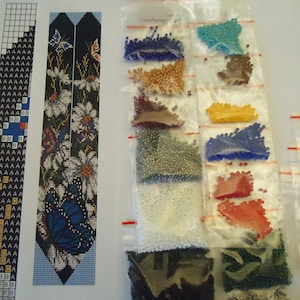 Kit for making a necklace gerdan. Beading Loom Pattern. #B5