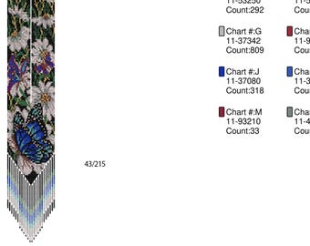 Beading Loom Pattern , Gerdan Beaded Necklace, beaded jewelry, Instant Download PDF