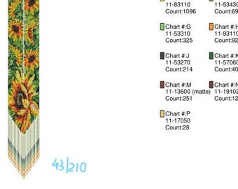 Beading Loom Pattern "Flowery", Gerdan Beaded Necklace, beaded jewelry, Instant Download PDF