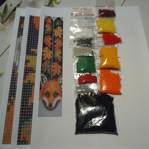 Kit for making a necklace gerdan. Beading Loom Pattern. #F1b