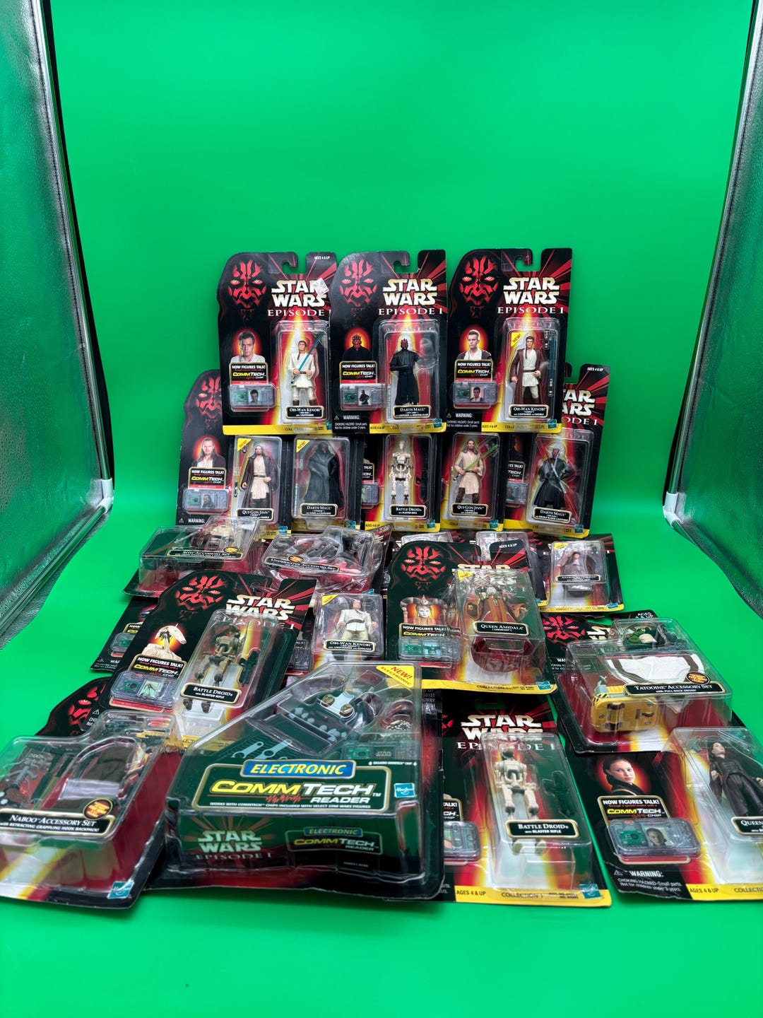 Lot of 21 Star Wars Episode 1 Figures Commtech NEW SEALED 24 Items ...