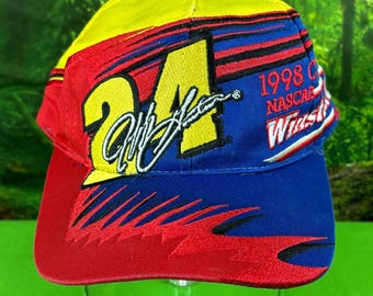 Vintage 90s Jeff Gordon Grid Snapback Hat Nascar - Etsy