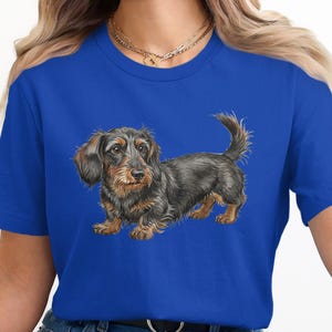 Cute Dachshund Dog Illustration T-Shirt, Perfect Gift for Dog Lovers, Casual Fashion Graphic Tee, Unisex Comfort Fit Shirt