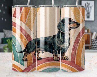 Dackel Becher, Wurst Hundeliebhaber Geschenk, Doxie Mutter Geschenk, Regenbogen Dackel Hund Becher, Weiner Hund Dad Geschenk, Hundeliebhaber Geschenk, Haustier Becher