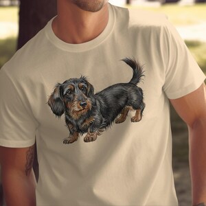 Cute Dachshund Dog T-Shirt for Dog Lovers, Adorable Sausage Dog Graphic Tee, Perfect Gift for Pet Owners, Casual Dog Shirt