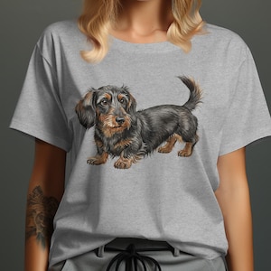 Dachshund Dog T-Shirt, Cute Pet Lover Gift, Adorable Puppy Tee, Comfortable Casual Wear, Fun Animal Graphic Shirt