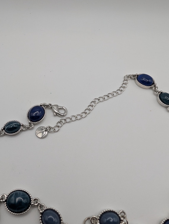 Talbots Blue Stone Statement Necklace Earrings Se… - image 8