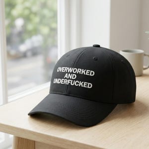 Rolig överarbetad hatt, sarkastisk keps, broderad basebollkeps, företagsdekor för utbrändhet, roliga arbetsordspråk, present till vän