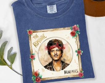 Bruno Mars Inspired Romantic Retro Shirt, Vintage Pop Music Fan T-Shirt, Romantic Singer Style Sweatshirt Hoodie Gift for Music Lovers