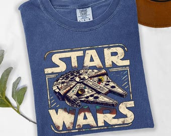 Star Wars Inspired Spaceship Shirt, Galaxy Sci-Fi Tee, Retro Space Saga Shirt, Millennium Style Ship Shirt, Space Lover Gift