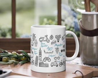 Italien Sommer Tasse | Amalfi Coast Mug | Dolce Vita Coffee Cup | Italien Geschenk | Italian Summer Vacation | Retro Italien Vibes