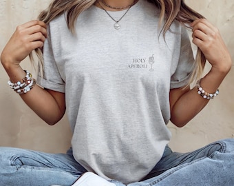 Holy Aperoli T-Shirt | Aperol Spritz Shirt Damen | Lustiges Sommer Shirt | Aperol Lover Geschenk | Mädelsabend Outfit
