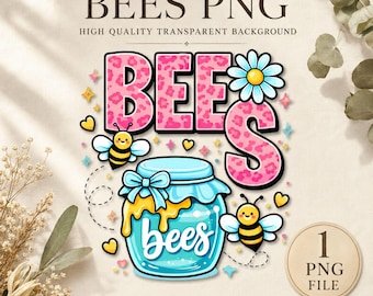 Mignon abeille été PNG, conception de sublimation abeille, amateur d'abeilles PNG, conception de chemise d'été, PNG Transparent, téléchargement immédiat