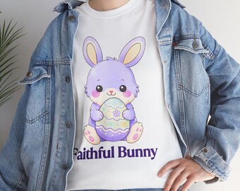 Kawaii Osterhase Grafik Tee | Frühlings-Kaninchen-süsses Häschen-Hemd