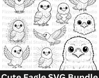 Süsses Adler SVG Bundle | 250-jähriges Jubiläum USA 1776–2026, Vaterländischer Adler PNG, Cricut Shirt Design, Clipart zum Unabhängigkeitstag