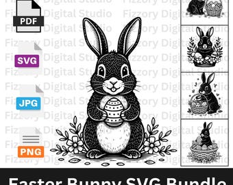 Osterhase SVG Bundle | Süßer Hase Ostern SVG Set für Shirts, Geschenke & Cricut Projekte
