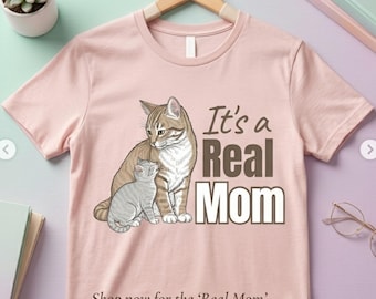 Cat Mom PNG - Es ist eine echte Mama SVG, süße Katze & Kätzchen SVG, Muttertagsgeschenk für Katzenliebhaber, Sofort Download