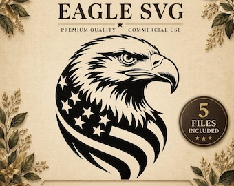 Svg aigle patriotique | Drapeau américain Eagle couper fichier, USA Eagle Png Dxf Eps Pdf, 4 juillet Cricut Design, usage Commercial