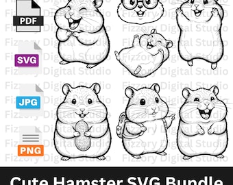 Hamster Shirt SVG Bundle | Niedliche Hamster PNG, Cricut geschnitten Dateien für T-Shirts, Tier-Liebhaber-Geschenk-Idee