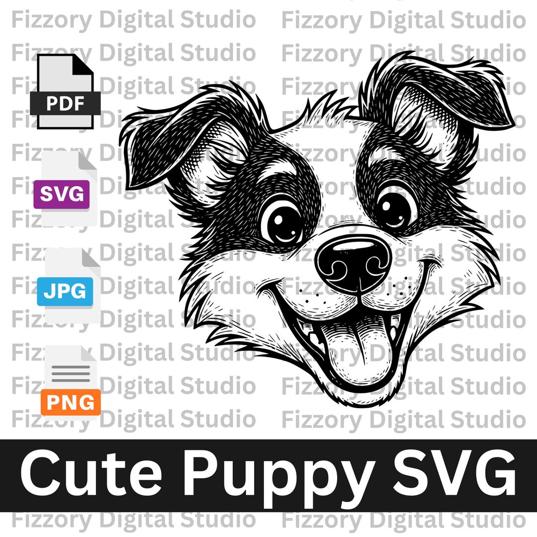 Cute Dog SVG | Puppy Face PNG, Cricut Shirt Design, Dog Clipart, Pet ...