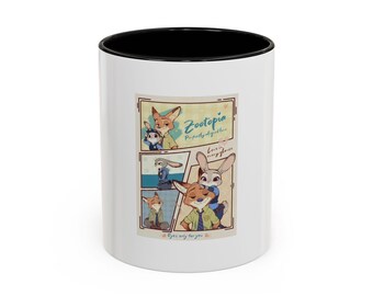 Zootopia Comic Panel Mug | Accent Coffee Mug 11oz 15oz