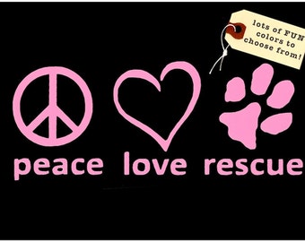 Dog Rescue Decal - Adopt a Dog Vinyl Decal - Dog Lover Window Sticker- Animal Rescue