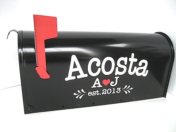 Paper Party Supplies Custom Wedding Card Mailbox Vinyl LETTERING paper-party-supplies-custom-wedding-card-mailbox-vinyl-lettering
