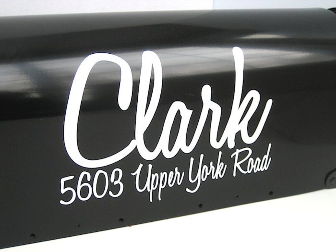 Mailbox Lettering Custom Vinyl Mailbox Name and Address Etsy