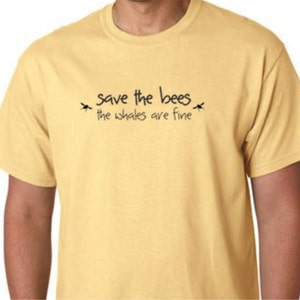 T-Shirt Honey Bee Tee Shirt Save the Bees the Whales are Fine Tee Shirt Beekeeper T-Shirt Beekeeper Shirt image 1