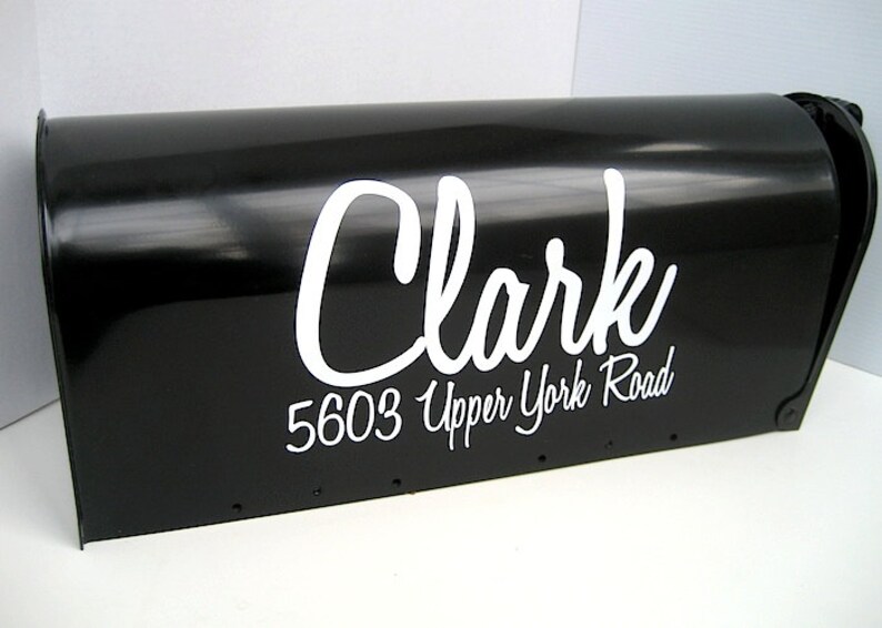 Mailbox Lettering Custom Vinyl Mailbox Name and Address Etsy