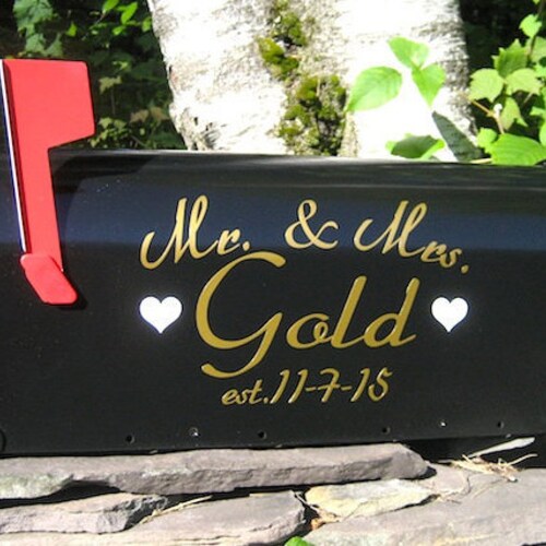 Custom Wedding Card Mailbox Vinyl LETTERING Personalize Your Etsy