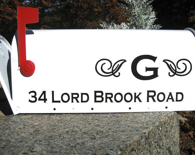 Custom Vinyl Mailbox Lettering Mailbox Monogram and Address Etsy
