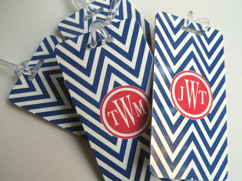 Bold Chevron Cutwork Customisable Luggage Tag