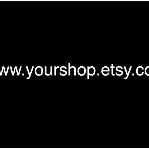 Custom Etsy Shop or Website Url Vinyl Car Window Decal