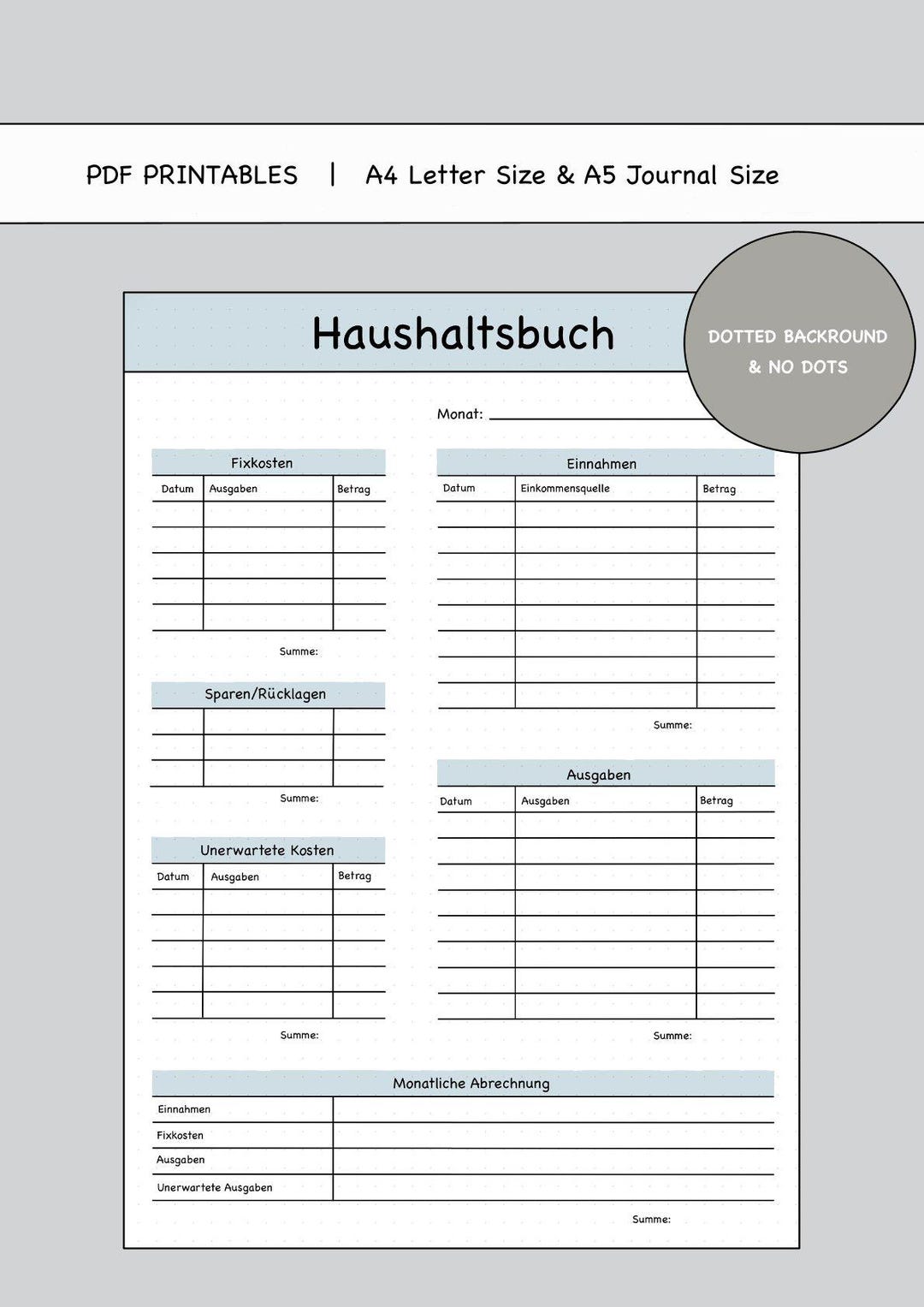 Household Budget Book | Budget Planner | Budget Template | Budget ...