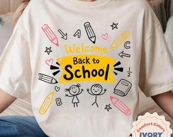 Welcome Back to School Shirt, Teacher Student Tee, Cute School Shirt, Preschool Kindergarten Shirt, Kids School Tee